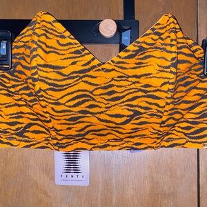 Savage X Fenty Orange and Black Crop Top